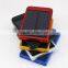 Shenzhen Supplier 2600mah Newest slim universal waterproof solar power bank for mobile phone