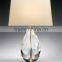 OEM ODM Customized crystal table lamp with pinched pleat fabric shade