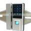 Fingerprint lock for glass door 12mm with handle and Support Fingerprint, PIN code,Smart card and Combination unlockmode