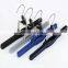 Non Slip Metal Clamp Trouser Hanger, PVC Hair Extension Slack Hanger