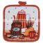 3 pcs pigment print cotton kitchen towel set