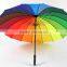 16k deluxe bright color rainbow umbrella