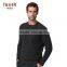 Cashmere Round Neck Pullover Fashion Men Sweater, Textured Dark Grey Sweater