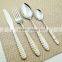 Best price gold plated and satin cutlery set 72pcs