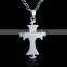 Unique cross design 316L stainless steel pendant necklace