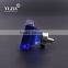 1 1/3 Inch Polished Chrome Dark Blue Cabinet Glass Knobs