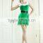 factory Cheap green dancing christmas with belt for women sexy santa clause costume for adults