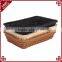 Cheap wholesale large size bread dispaly basket PE wicker hand weave bakery baskets