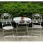 Antique White Foldable Garden Patio Table Set PL08-6242