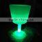 Illumianted led rechargeable li battery operated led ice bucket/wine cooler