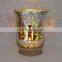 New design electroplated glass candle jars for Christmas decoration