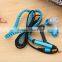 Creative Zipper Metal Earphone OEM luminous Earphones