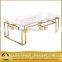 Marble and quartz top coffee table living room end table