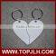 Hot selling sublimation couple lovers' MDF half heart keychain
