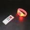 Promotional convert light differnet area different light silicon material made led flashing color changing wristband