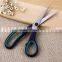 Newest fashional colorful style students office stainless steel blade rubber and plastic scissors