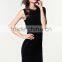 Business woman lady office dresses sleeveless comfortable cotton fabric type design elegant office dress for woman