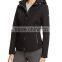 Customized Lady Apparel Stand Collor Front Zip and Snap Placket Hooded and Quilted Jacket(DQM012C)