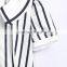 Cute Senior Strip Dress For Girls School Uniform Sample