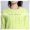 Crochet Sleeve length Top 2017 fashion ladies cable sweater and knitwear guangzhou