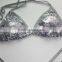 M861 Runwaylover2016 Ladies Sexy Paillette Sequins Split Bikini Swimwear