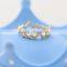 Women's Three Colors Rhinestone EKG Wave Midi Finger Knuckle Rings