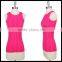 Women's Seamless Sleeveless Ruched Tank Top Stretch Spandex Regular Back pink color