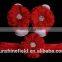 Baby Barefoot Sandals with shabby Flower and Matching wide Elastic Headband