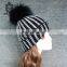 2017 Ball For Women Warm Fur Hat Knitting Cap
