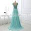 Wholesale Applique Beaded Mint Chiffon Long Evening Gowns Evening Dresses LX329