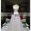 Spaghetti Strip Deep V-neck Wedding Dresses with Detachable Train