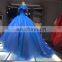 2017 Blue Ball Gown Bridal For Party Luxury Organza Off-Shoulder Wedding Dress Tiamero 1A150