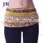 Y-2002 Wholesale cheap 248 coins and 338 coins velvet belly dance hip scarf belt for women