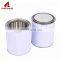 1L small round plain metal can with plastic cap tin can