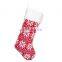 Luxury Funny Fuzzy Red 100% Microfiber Sherpa Lined Decorations Stocking Christmas Gift Socks For Tree