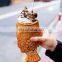 Korean ice cream open fish waffle machine for sale