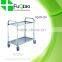 Factory Price Square Tube Stainless Steel Hotel Room Service Cart Service Trolley