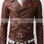 motor style men leather coat jacket