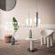 Nordic Metal Chandelier Simple Leaf Shape LED Pendant Light Round Hanging Lightings