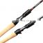 YAJIE outdoors 2.62m High-end Tournament Bass Fishing Rod Spinning Casting Fuji Alconite Rings Toray Carbon Fiber Blank