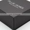 Luxurious minimalist style cosmetic product packaging black gift boxes with magnetic lid