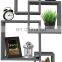Decorative 4 Cube Intersecting Wall Mounted Floating Shelf White Finish Corner Wall Mount Shelf