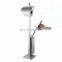 Stainless steel free standing toilet paper holder