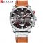 CURREN 8346 Man Stylish Style Quartz Watches Analog Display Leather Strap Chronograph Calendar Casual Brand Wrist Watch