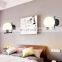 Newest Design Simple Decoration Ball Shaped Wall Light Fixture Sconce Lamp Gold Black Glass Lampshade Decor Wall Lamps