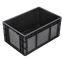 600 x 400 x 230 mm conductive black esd plastic pp box bins