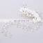 Bridal Wedding Crystal Bride Hair Accessories Pearl Flower Headband Handmade Hairband Beads Decoration Hair Comb