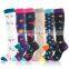 Custom Athletic Sport Running Fun Stockings Men Women 20-30mmhg Knee High Nurse Medical Compression Socks