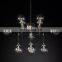 BISTRO GLOBE Clear Glass  Simple Modern  Iiving Room and Dining room Brass Ceiling  LED Chandelier
