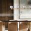 Modern Brass Chandelier Clear Glass Shades Elegant Ceiling Light Fixture for Living Room Dining Room Kitchen Island Foyer Lobby